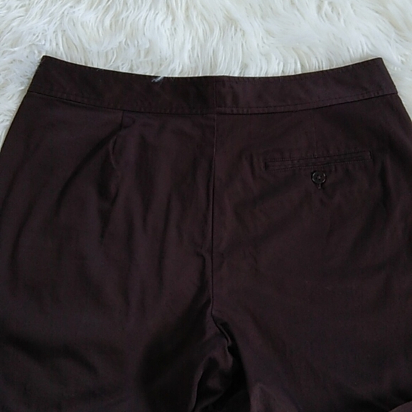 Lauren Ralph Lauren Chocolate Brown Cuffed Stretch Cotton Shorts - Picture 6 of 13